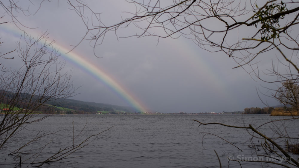 Baldeggersee mit Regenbogen